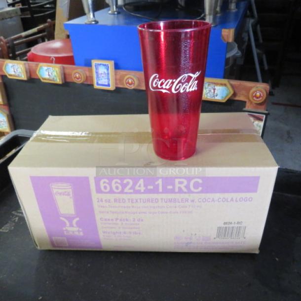 One Case Of 24 NEW Red 24oz Coca Cola Tumblers. #6624-1-RC. - Image 1 of 1
