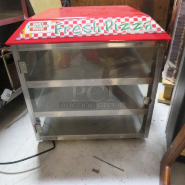 One Fusion Pass Thru Heated Pizza Display Merchandiser. Model# 513. 120 Volt. 475 Watt. 19X19X20 - Image 1 of 1