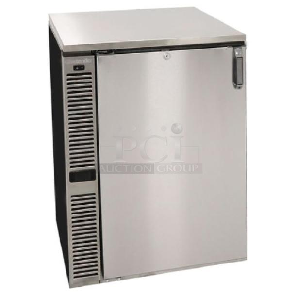 BRAND NEW! Glastender Commercial Stainless Steel Solid Single Door Side Serviced One Zone Refrigerated Back Bar Cabinet! Model: C1SL28 SN: 290207357! - Image 1 of 1