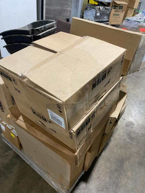 BRAND NEW! MIXED PALLET! Arcoroc Excalibur Series Commercial Clear Fully Tempered 10.5 Oz. Tall Wine Glasses! Model: 71083C! With Hollowick’s Commercial 12 Hour Disposable Votive Liquid Fuel Cell Candle! 144 Per Case! Model: HD12-144! With Hollowick’s Commercial 17 Hour Disposable Liquid Wax Fuel Cell Candle! 48 Per Case! Model: HD17! With Hollowick’s Commercial 8 Hour Disposable Smokeless Liquid Fuel Cell Tealight Candles! 180 Per Case! Model: HD8-180! With Hollowick’s Commercial Clear 36 Hour Disposable Liquid Fuel Cell Votive Candles! 24 Per Case! Model: HD36! With Arcoroc Roc Series Commercial 6” Round Fully Tempered Glass Dessert/Snack Plates! Model: 01166! With Cambro Camwear Series Commercial Economy Pitchers! With Cambro Versa Line Commercial Black Self-Serve Condiment Bin/Stand Set! Model: 6RS6110! With Commercial Brown Double-Sided Booster Seat! & MORE! 41X Your Bid! - Image 7 of 7