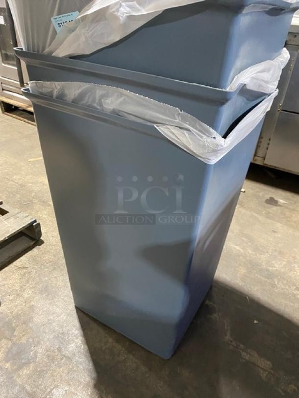 NEW! Commercial Soft Gray Trash/Waste Bins! 4X Your Bid! - Image 2 of 4