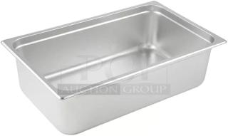 BRAND NEW! Winco Commercial Stainless Steel Full-Size 6" Deep Hotel/Steamtable Pan! Model: SPJL-106! 2X Your Bid!