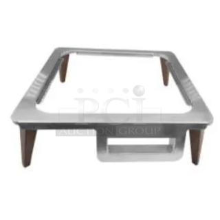 BRAND NEW! Spring USA Tuscan Collection Commercial Stainless Steel Wynwood Induction Range Stand! With Hydro Dip Woodgrain Coated Legs! Model: SK-14512141! - Item #1181965