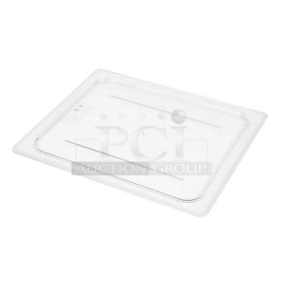 BRAND NEW! Cambro Camwear Series Commercial Clear Polycarbonate Half-Size Flat Food Storage Container Lid/Cover! Model: 20CWC135! 6X Your Bid!