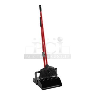 BRAND NEW! Libman Commercial Black & Red 10" Wide Lobby Broom/Open-Lid Dustpan Combo! Model: 919!