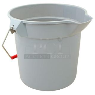 BRAND NEW! Rubbermaid Brute Series Commercial Gray 10 Qt./2 Gal. Sanitizer/Mop Bucket! Model: 90-2963-A1! 3X Your Bid!