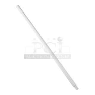 NEW! Carlisle Sparta Series Commercial White 36" Threaded Plastic Broom/Squeegee Handle! With Reinforced Tip! Model: 4023000! 6X Your Bid!