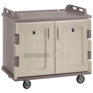 BRAND NEW! Cambro Commercial Granite Sand Heavy Duty 2-Compartment 20-Tray Meal Delivery Cart! Model: MDC1418S20194!