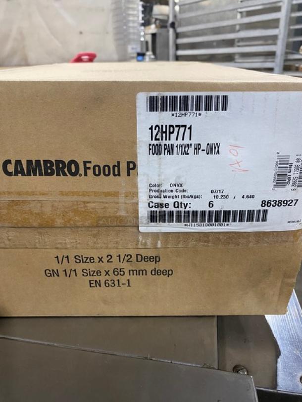 BRAND NEW! Cambro X-Pan Series Commercial Black Onyx Full-Size 2.5" Deep High Heat Food Pan! Model: 12HP771! 6X Your Bid! - Image 2 of 3