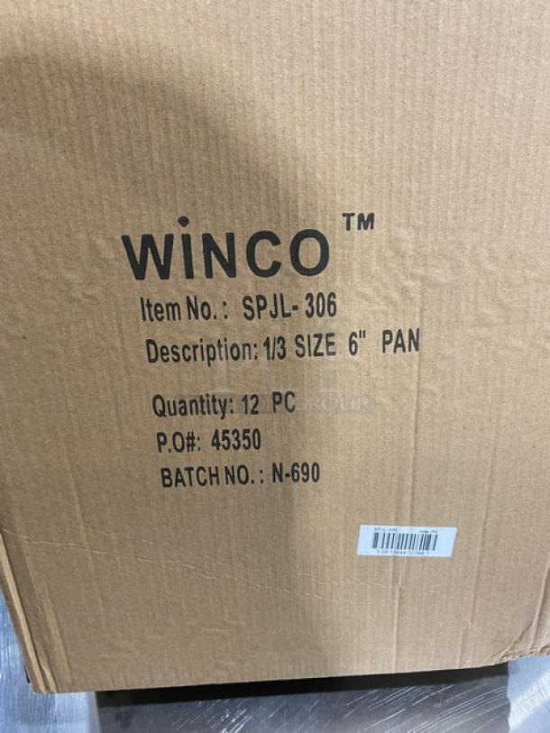 BRAND NEW! Winco Commercial Stainless Steel Third-Size 6" Deep Anti-Jamming Hotel/Steamtable Pan! Model: SPJL-306! 12X Your Bid! - Image 2 of 2