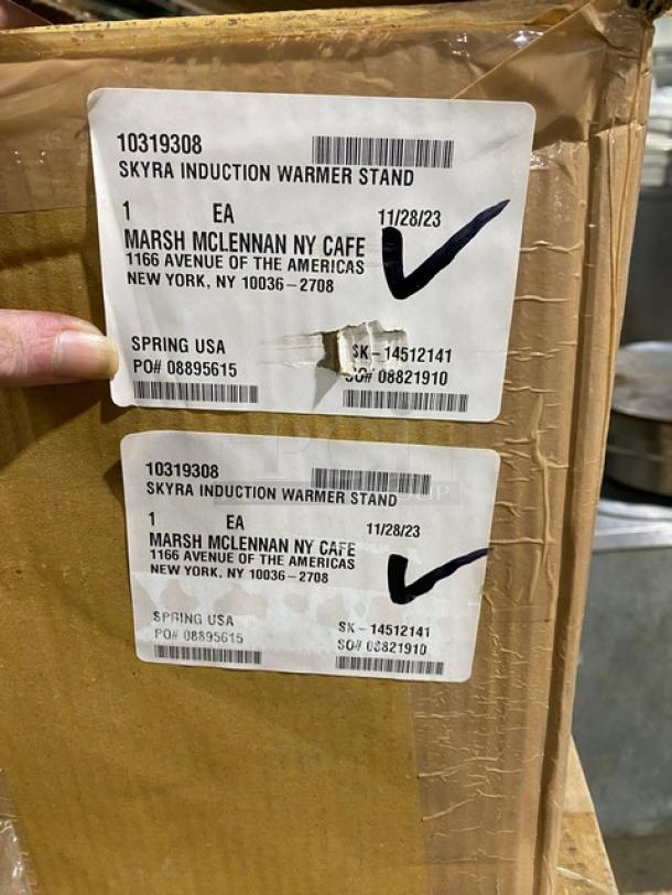 BRAND NEW! Spring USA Tuscan Collection Commercial Stainless Steel Wynwood Induction Range Stand! With Hydro Dip Woodgrain Coated Legs! Model: SK-14512141! - Image 2 of 3