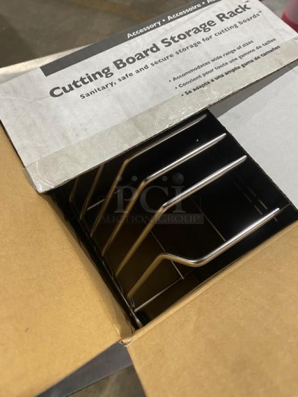 BRAND NEW! San Jamar Commercial Stainless Steel 6-Board Non-Slip Cutting Board Storage Rack! Model: KLRST! - Image 4 of 4