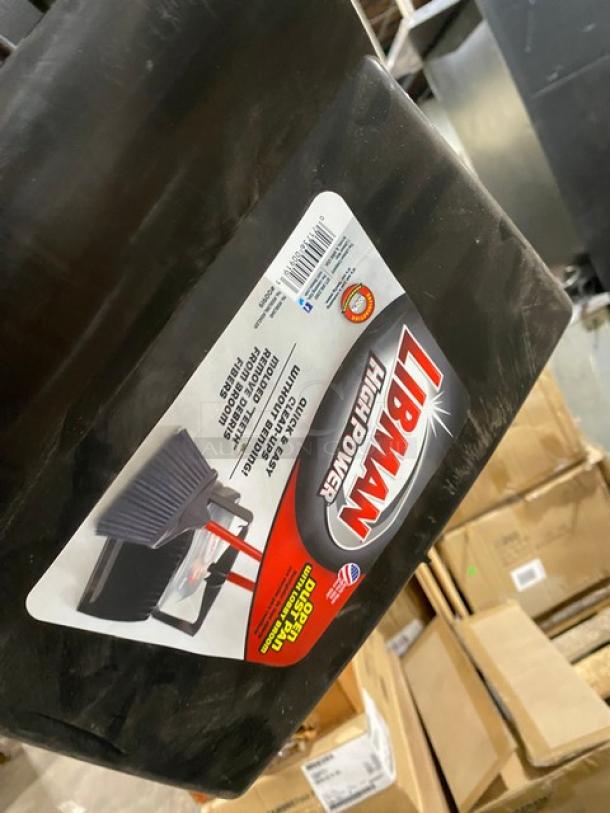 BRAND NEW! Libman Commercial Black & Red 10" Wide Lobby Broom/Open-Lid Dustpan Combo! Model: 919! - Image 2 of 2