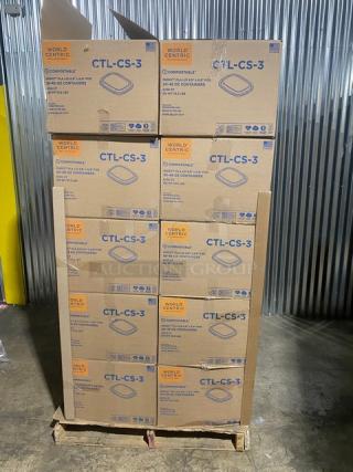 BRAND NEW! Mixed Pallet! Ingeo Pla Lid 8.8" x 6.8" Fiber Box Lids! Perfect For 20-48oz Containers!  Model CTL-CS-3! 22 X Your Bid!