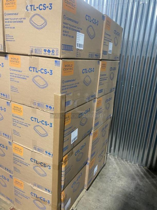 BRAND NEW! Mixed Pallet! Ingeo Pla Lid 8.8" x 6.8" Fiber Box Lids! Perfect For 20-48oz Containers!  Model CTL-CS-3! 22 X Your Bid! - Image 2 of 9