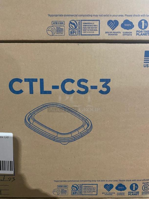 BRAND NEW! Mixed Pallet! Ingeo Pla Lid 8.8" x 6.8" Fiber Box Lids! Perfect For 20-48oz Containers!  Model CTL-CS-3! 20 X Your Bid! - Image 6 of 9