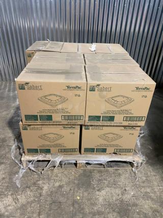 BRAND NEW! Mixed Pallet! Sabert Lid For Square Pulp Bowl!  Holds 16oz!  Model 51916F300! 14 X Your Bid!