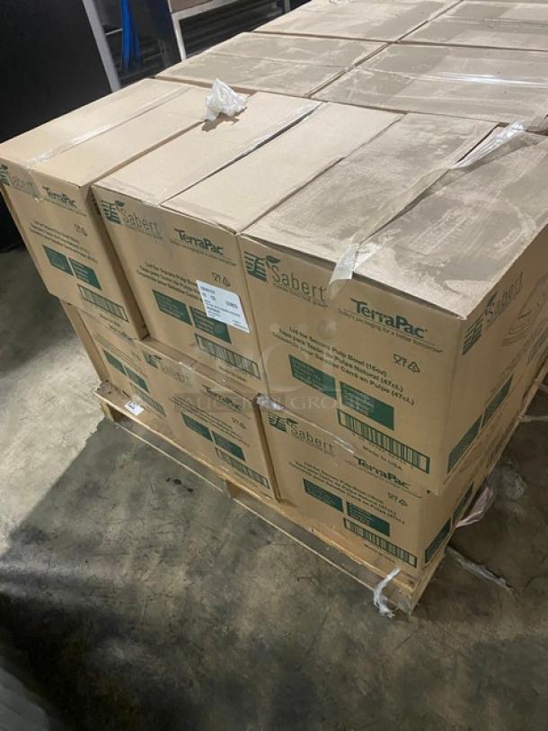 BRAND NEW! Mixed Pallet! Sabert Lid For Square Pulp Bowl!  Holds 16oz!  Model 51916F300! 14 X Your Bid! - Image 3 of 7
