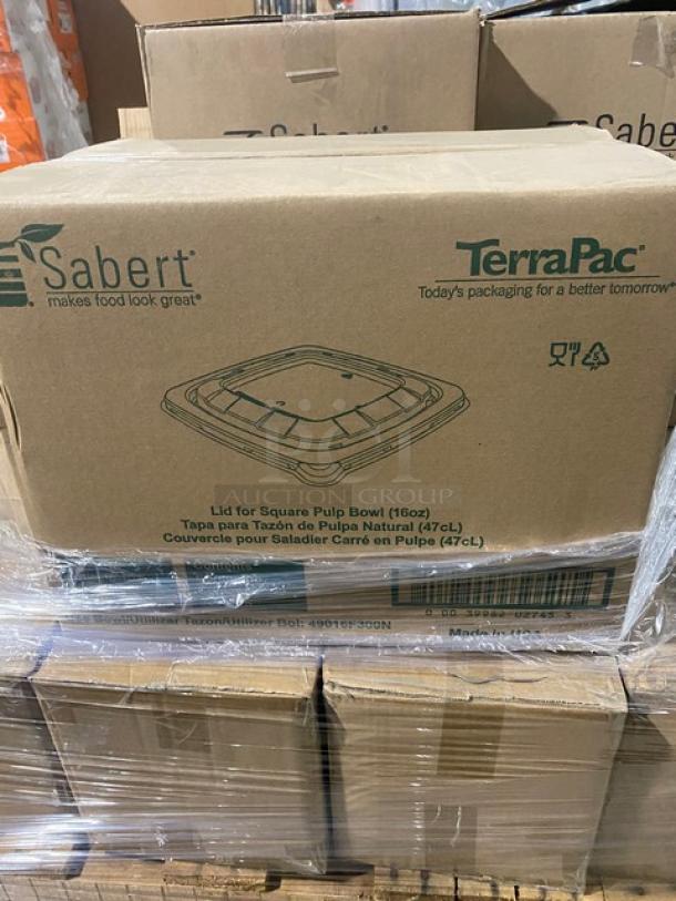 BRAND NEW! Mixed Pallet! Sabert Lid For Square Pulp Bowl!  Holds 16oz!  Model 51916F300! Steelite International Bowl 7 2/3 Earth Black! Model 6153RG102!  Sabert Clear Lid for 36 oz. Two-Compartment Medium Snack Box! 15 X Your Bid! - Image 7 of 8
