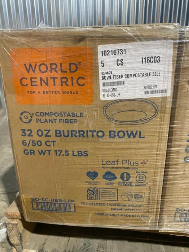 BRAND NEW! Mixed Pallet! World Centric 32oz Burrito Bowl! Model BO-SC-UBB-LFP!  10 X Your Bid! - Image 5 of 8