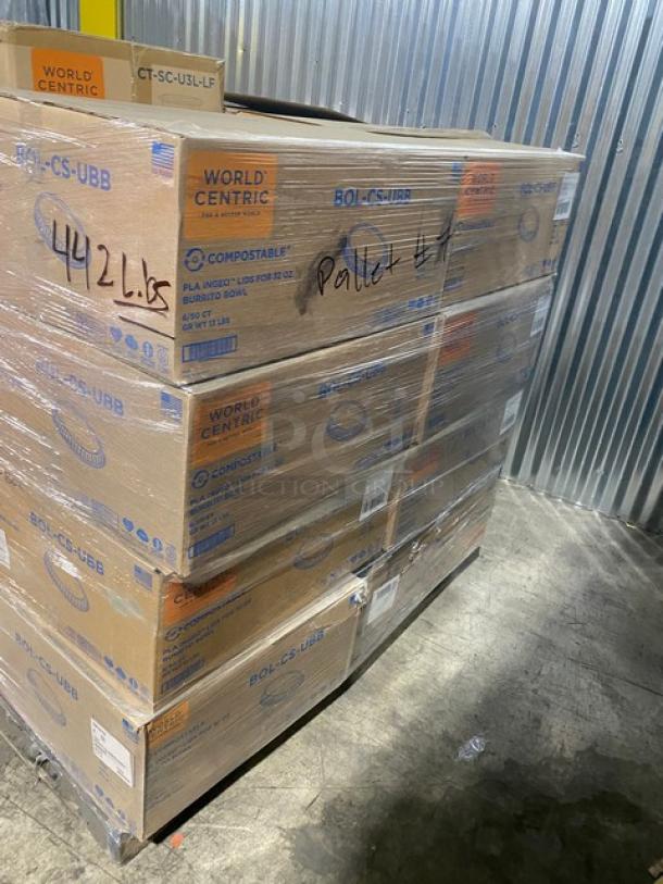 BRAND NEW! Mixed Pallet! World Centric Pla Ingeo Lids For 32oz Burrito Bowl! Model BOL-CS-UBB! World Centric 8.7"x6.7"x3.1" 48oz Laminated Container! Model CT-SC-U3L-LF! 16 X Your Bid! - Image 2 of 9