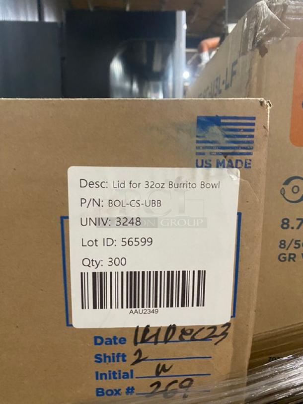 BRAND NEW! Mixed Pallet! World Centric Pla Ingeo Lids For 32oz Burrito Bowl! Model BOL-CS-UBB! World Centric 8.7"x6.7"x3.1" 48oz Laminated Container! Model CT-SC-U3L-LF! 16 X Your Bid! - Image 7 of 9