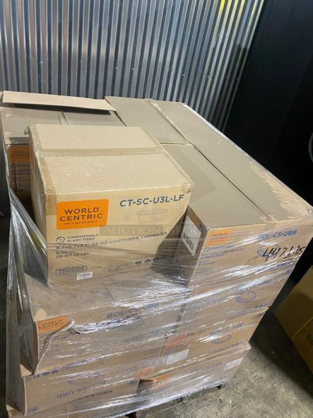 BRAND NEW! Mixed Pallet! World Centric Pla Ingeo Lids For 32oz Burrito Bowl! Model BOL-CS-UBB! World Centric 8.7"x6.7"x3.1" 48oz Laminated Container! Model CT-SC-U3L-LF! 16 X Your Bid! - Image 9 of 9