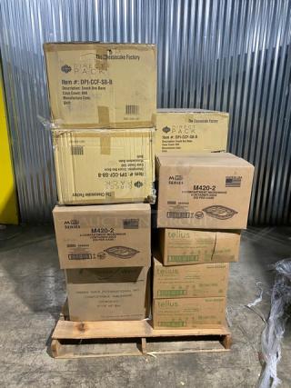 BRAND NEW! Mixed Pallet! Tellus 24oz Heavy Duty Disposable Bowls! Model 433469! MicroRaves 9″ x 6″ 2 Compartment Microwavable Container! Holds 20oz! Model M420-2!  6″ Microwavable Snack Box! Black Base! Model 846282000693! Green Wave 9x9x3-Inch Evolution White Bio Bagasse Container! With a Hinged Lid! Model TW-BOO-011!  22 X Your Bid!