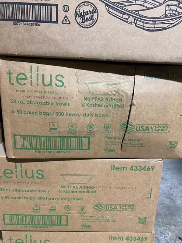 BRAND NEW! Mixed Pallet! Tellus 24oz Heavy Duty Disposable Bowls! Model 433469! MicroRaves 9″ x 6″ 2 Compartment Microwavable Container! Holds 20oz! Model M420-2!  6″ Microwavable Snack Box! Black Base! Model 846282000693! Green Wave 9x9x3-Inch Evolution White Bio Bagasse Container! With a Hinged Lid! Model TW-BOO-011!  22 X Your Bid! - Image 9 of 10