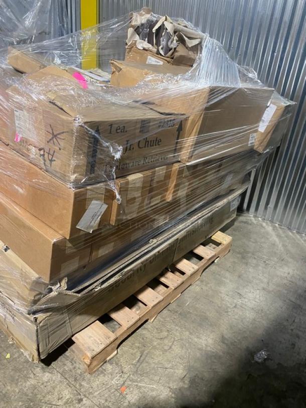 BRAND NEW! Mixed Pallet!  CP Sec Cage Only! 4 Compartment Caddy! Model 08683232! Transparent 59x29x39cm Bowls!  Half Size Long Drop In Pans! Model 08666041! Flatware Retriever! Model 0786423181! Pasta Extruder Die 3mm! Model 10298758! Serving Spoons 7 7/8"! Model M35141! All Stainless Steel Half Size 8 Cup Egg Poacher! Model U17319! Large Bin! With 3 Formed Drawers! Model SBB33F-06! Large Pillow Pack! Model HBCP0037! Steel Vac Stainless Steel Vacuum Insulated Carafe!  Model 08579270! 40 X Your Bid! - Image 2 of 12