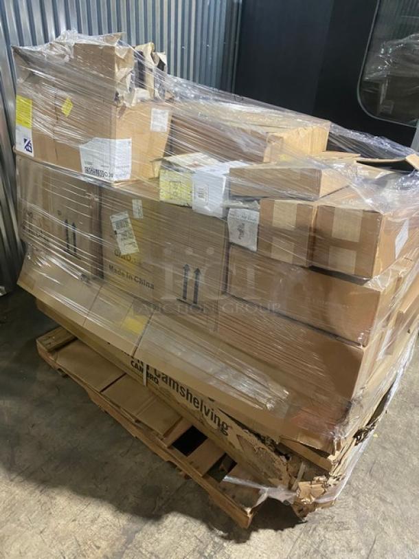 BRAND NEW! Mixed Pallet!  CP Sec Cage Only! 4 Compartment Caddy! Model 08683232! Transparent 59x29x39cm Bowls!  Half Size Long Drop In Pans! Model 08666041! Flatware Retriever! Model 0786423181! Pasta Extruder Die 3mm! Model 10298758! Serving Spoons 7 7/8"! Model M35141! All Stainless Steel Half Size 8 Cup Egg Poacher! Model U17319! Large Bin! With 3 Formed Drawers! Model SBB33F-06! Large Pillow Pack! Model HBCP0037! Steel Vac Stainless Steel Vacuum Insulated Carafe!  Model 08579270! 40 X Your Bid! - Image 4 of 12