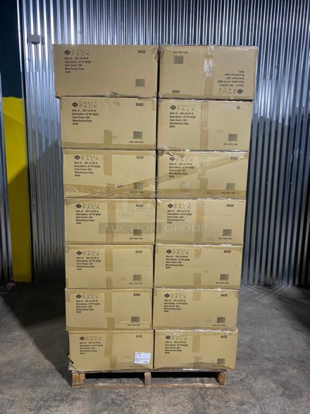 BRAND NEW! FULL PALLET! Direct Pack 10.25″ Microwavable Black Entrée Base! 220 Per Case! Model DPI-10-PP-B! 28 X Your Bid! - Image 1 of 9