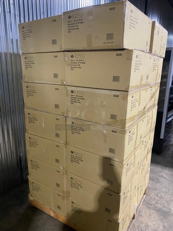BRAND NEW! FULL PALLET! Direct Pack 10.25″ Microwavable Black Entrée Base! 220 Per Case! Model DPI-10-PP-B! 28 X Your Bid! - Image 4 of 9