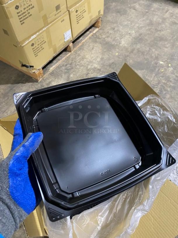 BRAND NEW! FULL PALLET! Direct Pack 10.25″ Microwavable Black Entrée Base! 220 Per Case! Model DPI-10-PP-B! 28 X Your Bid! - Image 8 of 9