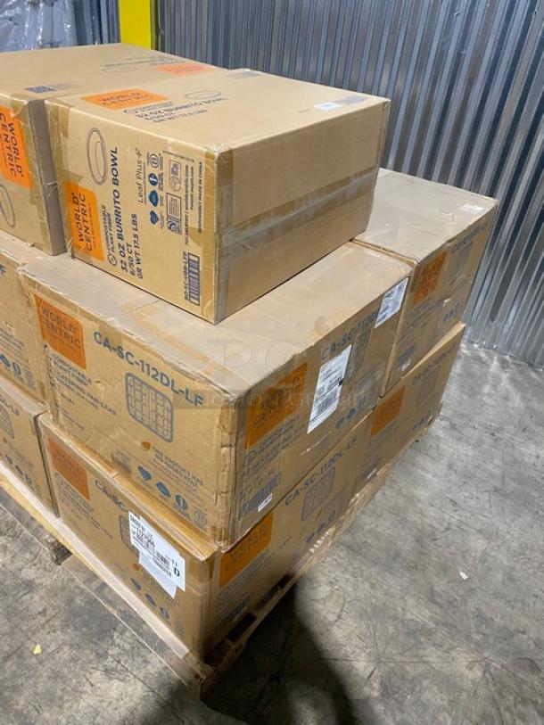 BRAND NEW! Mixed Pallet! World Centric 112oz Compostable Fiber 2-Compartment Catering Pan! Model CA-SC-112DL-LF! World Centric 32oz Compostable Fiber Burrito Bowl! Model BO-SC-UBB-LFP! 10 X Your Bid! - Image 2 of 13