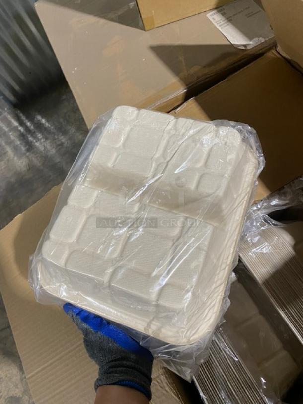 BRAND NEW! Mixed Pallet! World Centric 112oz Compostable Fiber 2-Compartment Catering Pan! Model CA-SC-112DL-LF! World Centric 32oz Compostable Fiber Burrito Bowl! Model BO-SC-UBB-LFP! 10 X Your Bid! - Image 11 of 13