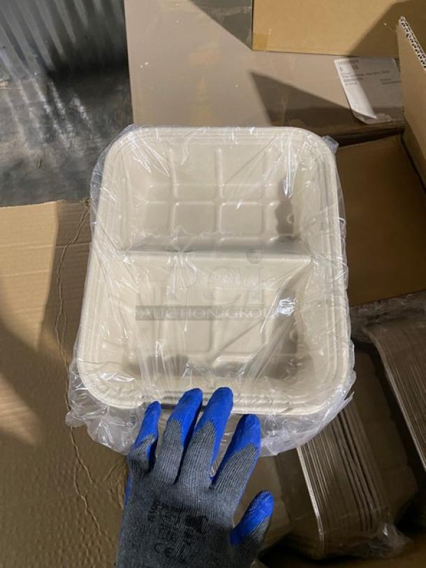 BRAND NEW! Mixed Pallet! World Centric 112oz Compostable Fiber 2-Compartment Catering Pan! Model CA-SC-112DL-LF! World Centric 32oz Compostable Fiber Burrito Bowl! Model BO-SC-UBB-LFP! 10 X Your Bid! - Image 12 of 13