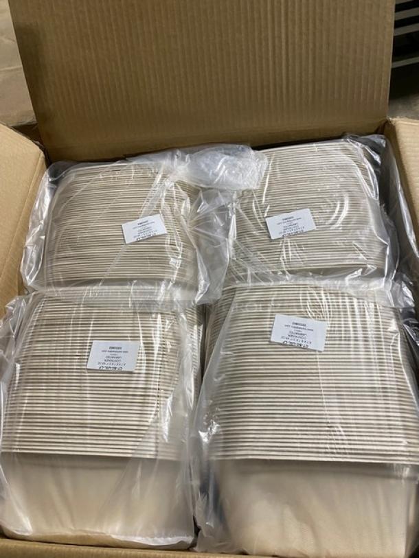 BRAND NEW! Complete Pallet! World Centric 48oz Laminated Containers! Made of Compostable Plant Fiber!  8.7x6.7x3.1 Inches! Model CT-SC-U3L-LF! 18 X Your Bid! - Image 9 of 14
