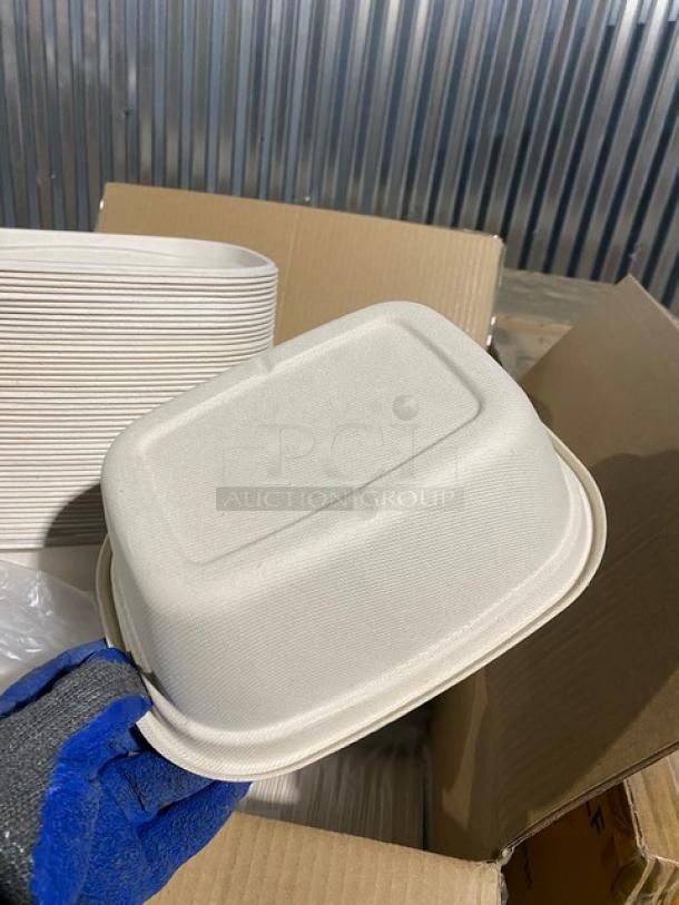 BRAND NEW! Complete Pallet! World Centric 48oz Laminated Containers! Made of Compostable Plant Fiber!  8.7x6.7x3.1 Inches! Model CT-SC-U3L-LF! 18 X Your Bid! - Image 13 of 14