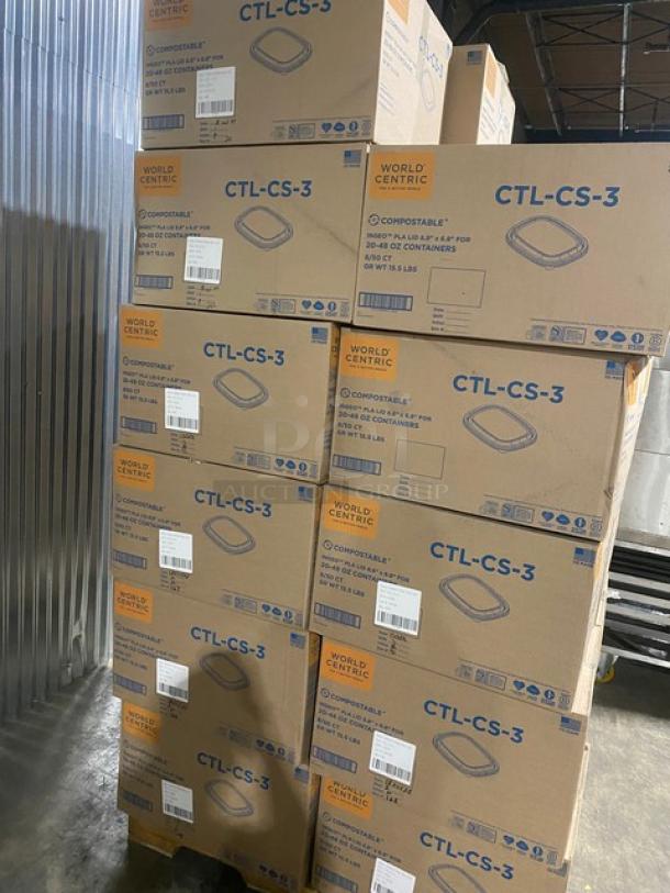 BRAND NEW! Complete Pallet! World Centric Ingeo Pla Lid 8.8" x 6.8" Fiber Box Lids! Perfect For 20-48oz Containers! Model CTL-CS-3! 22 X Your Bid! - Image 4 of 10