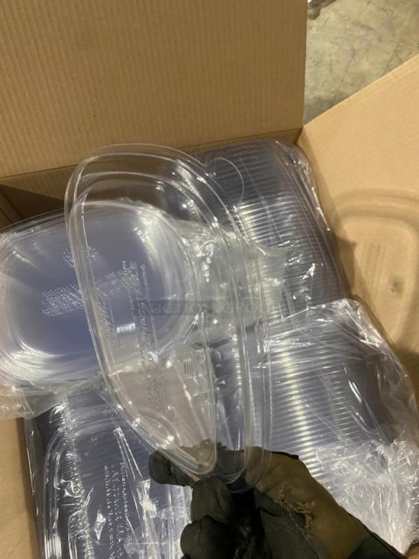 BRAND NEW! Complete Pallet! World Centric Ingeo Pla Lid 8.8" x 6.8" Fiber Box Lids! Perfect For 20-48oz Containers! Model CTL-CS-3! 22 X Your Bid! - Image 9 of 10