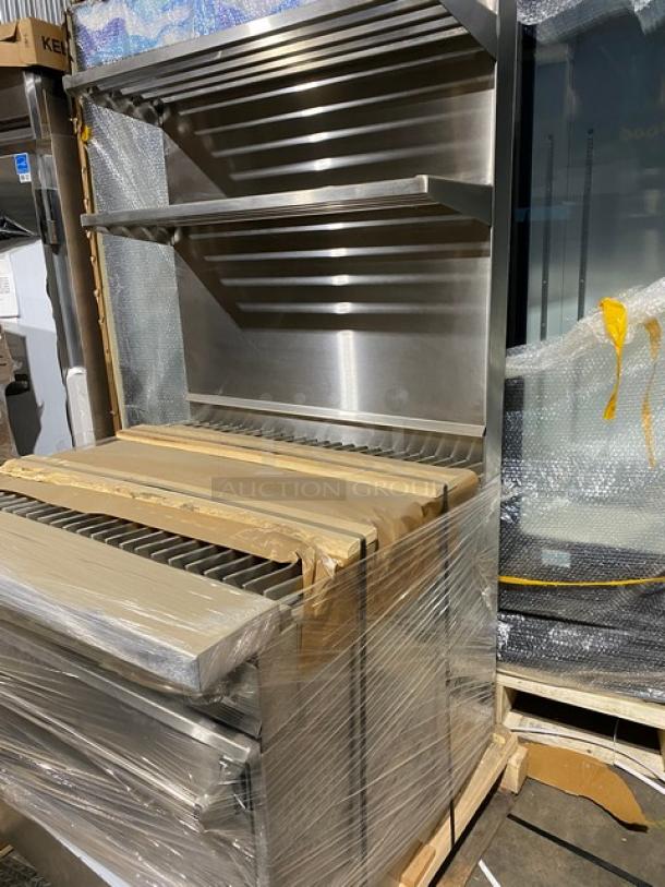 BRAND NEW! Jade Range Titan Series Commercial Stainless Steel Natural Gas Powered Heavy Duty 6 Burner Range/Oven Combo! With Wavy/S Grates! With Back Splash & Double Overhead Shelves! Model: JTRH-6-36 SN: 0000068730*P! - Image 2 of 7