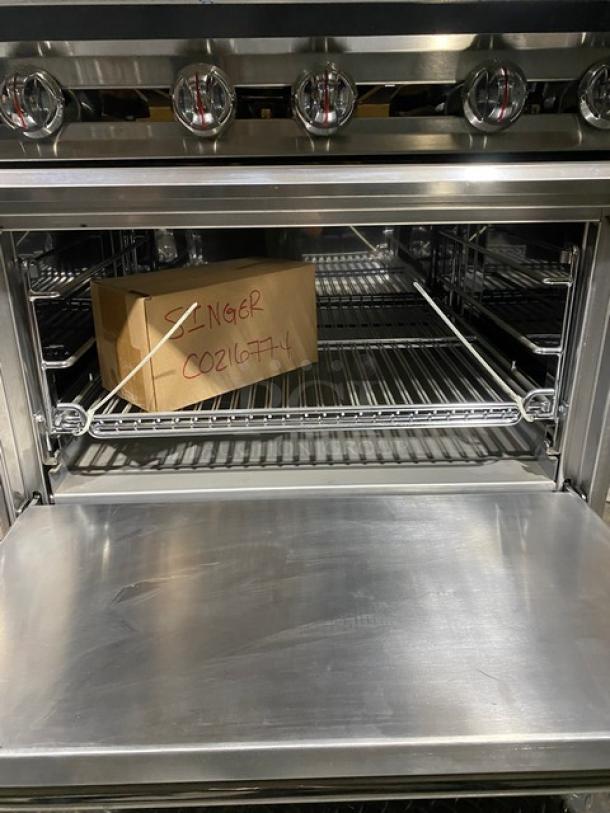 BRAND NEW! Jade Range Titan Series Commercial Stainless Steel Natural Gas Powered Heavy Duty 6 Burner Range/Oven Combo! With Wavy/S Grates! With Back Splash & Double Overhead Shelves! Model: JTRH-6-36 SN: 0000068730*P! - Image 5 of 7