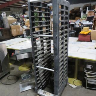 One Rubbermaid Speed Rack On Casters. 17X23X67.5