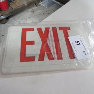 One NEW EXIT Sign Front Cover.