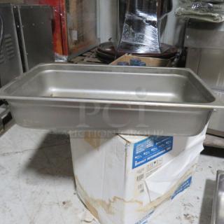 One Full Size 4 Inch Deep Hotel Pan.