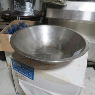One 15 Inch Stainless Steel Mixing Bowl.