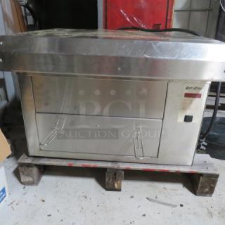 One Stainless Steel  Quik And Crispy Greaseless Air Fryer. Model# GFII. 208-240 Volt. 1 Phase. 29X26X21. $10,599.00.