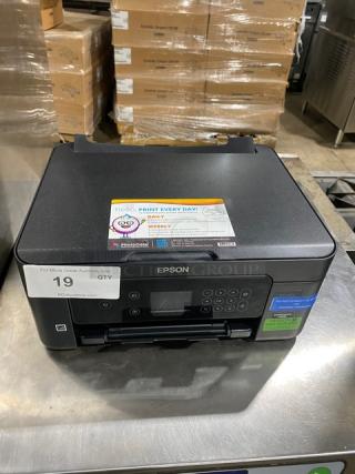 Epson Commercial Black Electric Powered Countertop Printer/Scanner! Energy Star Certified! Model: XP-4105 SN:X6BR537900! 100-240V!