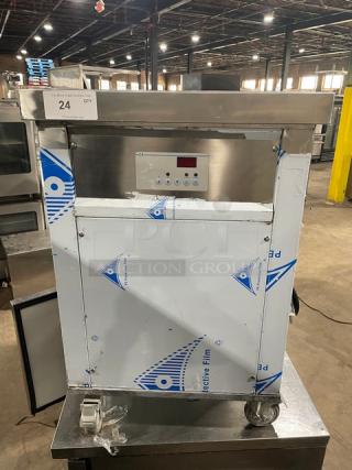 Commercial Stainless Steel Electric Powered Single Fried/Rolled Ice Cream Machine! With Digital Controls! Model: K06005! 110V! On Casters!